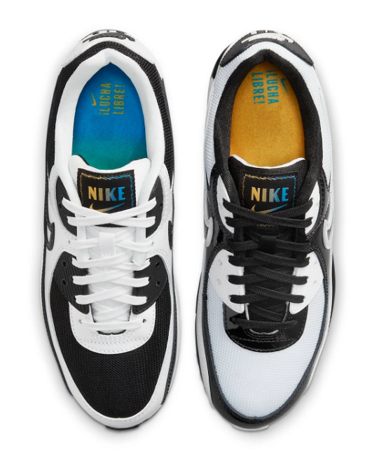 Nike Air Max 90 'Lucha Libre' DM6178-010 – Black/White/Blue/Yellow